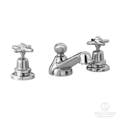 Stella Italica Смеситель для раковины на 3 отверстия 3224P, с донным клапаном, цвет: хром