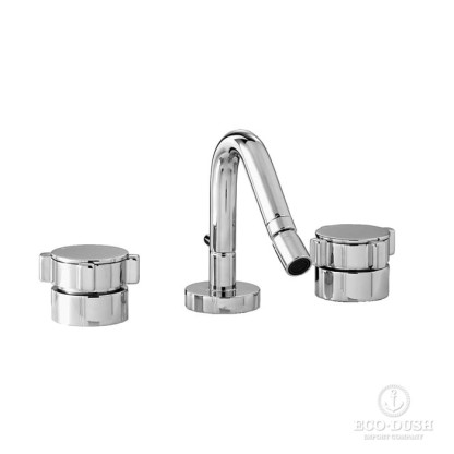 Stella Aster Смеситель для биде на 3 отверстия 3605, с донным клапаном, цвет: хром