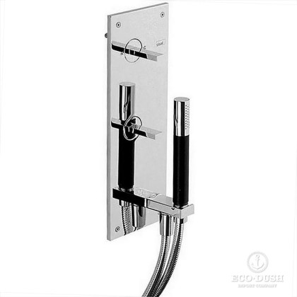 CISAL Wave Встраиваемый однорычажный смеситель с переключателем на 2 положения,вывод с держателем,ручная лейка, шланг, цвет: хром