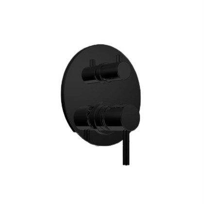 Bongio Project Встраиваемый смеситель для душа на 2 выхода, цвет: черный матовый
