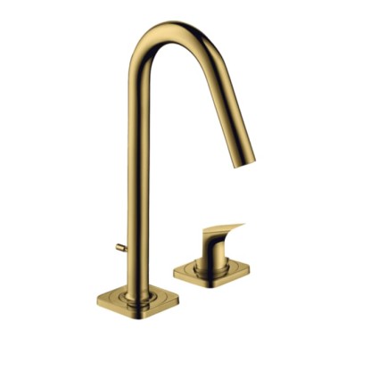 Axor Citterio M Смеситель для раковины, на 2 отв., с донным клапаном, цвет: полированное золото