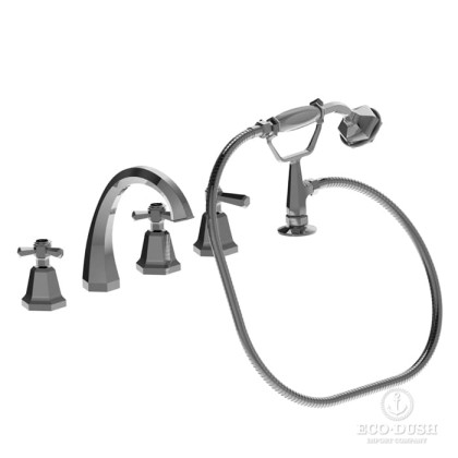 Stella Eccelsa Смеситель на борт ванны на 5 отверстий 3256TR/307, цвет: хром