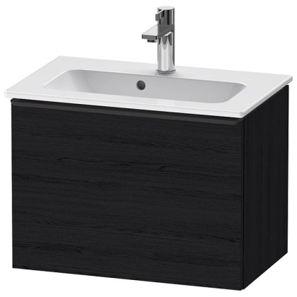 Duravit D-Neo Тумбочка подвесная Compact 61x37.2x44см., раковина, 1 ящик, цвет: Black Oak
