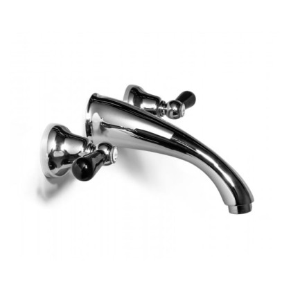 Bongio Mille Nuits Смеситель для раковины, 3 отв., цвет: хром/черный фарфор