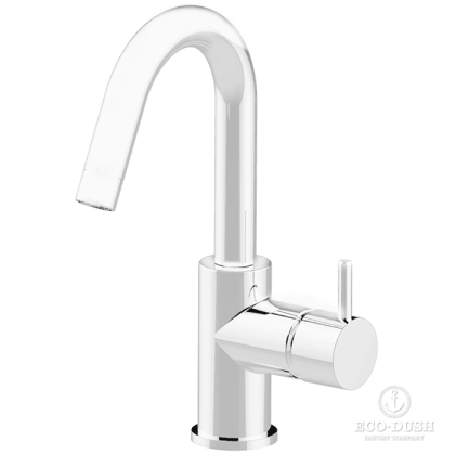 CISAL Less New Смеситель однорычажный для раковины 1 отверстие с донным клапаном, цвет: белый матовый