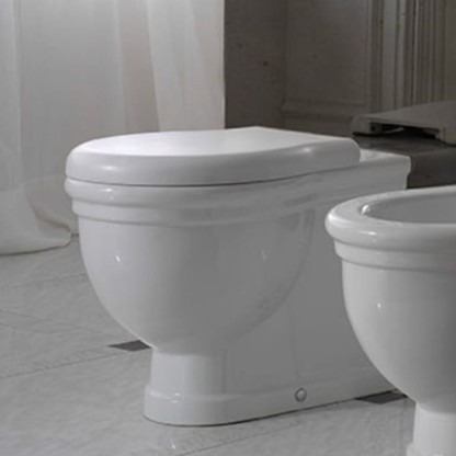 Globo Paestum Унитаз напольный пристенный 57х38см, слив универсальный, цвет: белый