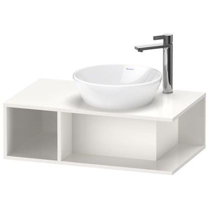 Duravit D-Neo Тумбочка подвесная компакт 80x48х26 см., раковина, 1 открытое отделение на левой стороне, цвет: белый высокоглянцевый