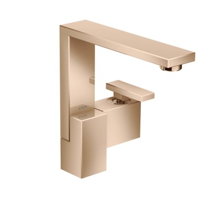 Axor Edge Смеситель для раковины, на 1 отв., с донным клапаном push/open, излив 175мм, цвет: красное золото