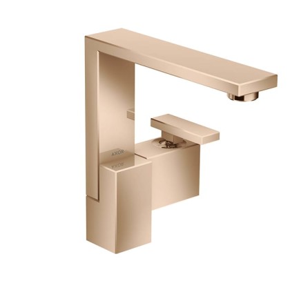 Axor Edge Смеситель для раковины, на 1 отв., с донным клапаном push/open, излив 175мм, цвет: красное золото