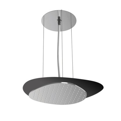 Carlo Frattini Wellness Верхний душ Cloud, подвесной, потолочный монтаж, верхняя пластина черная, цвет: хром