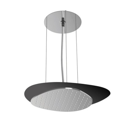 Carlo Frattini Wellness Верхний душ Cloud, подвесной, потолочный монтаж, верхняя пластина черная, цвет: хром