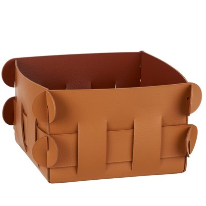 ADJ Корзинка Shlesser, 13x13xH8 см., цвет: коньяк/бордо