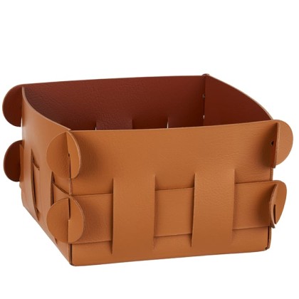 ADJ Корзинка Shlesser, 13x13xH8 см., цвет: коньяк/бордо
