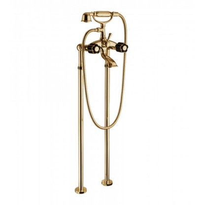 Смеситель для ванны Bongio Fleur Noir, цвет: золото/черный фарфор