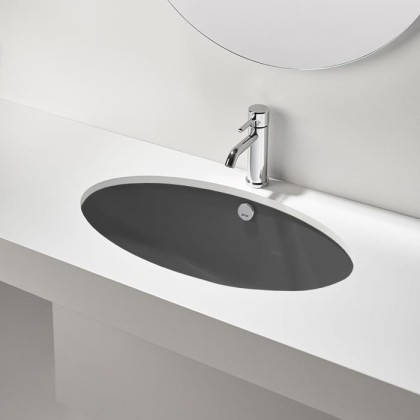 Simas Lft Spazio раковина встаиваемая под столешницу 66х39см, цвет: antracite matt