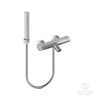 Stella Firenze Термостатический смеситель для ванны 3267TM304 с ручным душем, цвет: хром