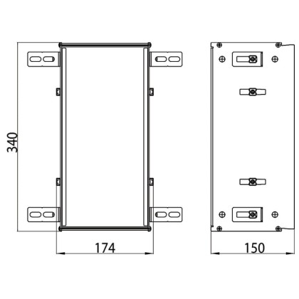 EMCO Asis Монтажная рама 17.4х34см., для встраиваемых модулей 150 и 2.0