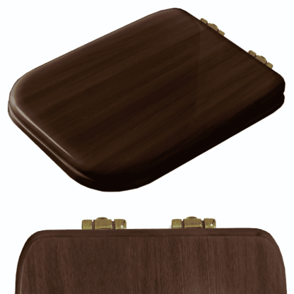 Kerasan Waldorf Сиденье для унитаза, микролифт, цвет: noce/бронза