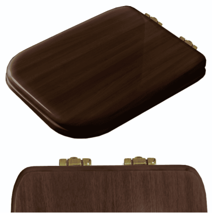 Kerasan Waldorf Сиденье для унитаза, микролифт, цвет: noce/бронза