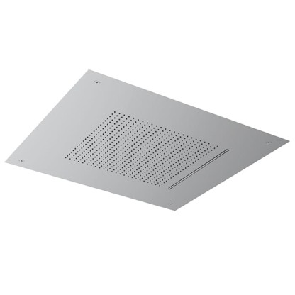 Almar Velvet Rain Верхний душ, встраиваемый, 49,8х49,8см., 2 типа струи, цвет: нержавеющая сталь брашированная