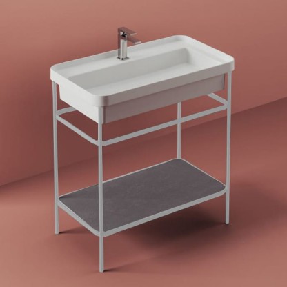 Artceram Fuori Scala Металлическая структура 40x57хh83см с раковиной на 1 отв. напольная, цвет: белый матовый