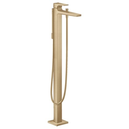 Hansgrohe Metropol Смеситель для ванны, напольный, с ручным душем, излив: 23.5см, цвет: шлифованная бронза