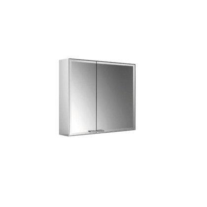 EMCO Prestige2 Зеркальный шкаф 63.9х78.7см., настенный, LED-подсветка, 2 двери, 2 полки, розетка, правый, с EMCO light system