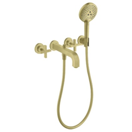 Axor Citterio Смеситель для ванны, встраиваемый, с ручным душем, цвет: шлифованная медь