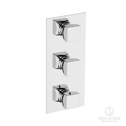 Cisal Hi-Rise Смеситель для душа, встраиваемый, термостатический, с 2 запорными вентилями, внешняя часть, цвет: хром