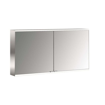 Emco Prime Зеркальный шкаф 130см., с подсветкой LED2 Facelift навесная модель, 2-дверки, IP 20 задняя панель  цвет белый
