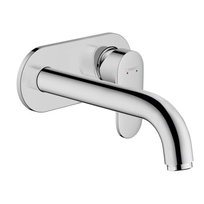 Hansgrohe Vernis Blend Смеситель для раковины, настенный, излив 204 мм, внешняя часть, цвет: хром