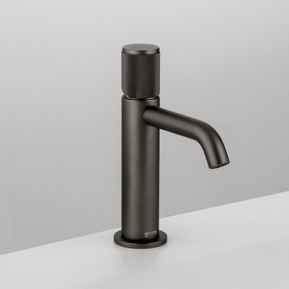 Gattoni MD Смеситель для раковины на 1 отверстие, ручка RONCO, высота излива 97,3 мм., с донным клапаном, цвет Grey anthracite