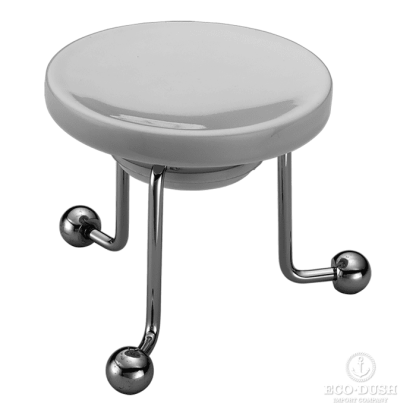 CISAL Arcana Мыльница настольная керамическая, цвет: белый/хром