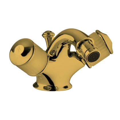 Bongio Cristallo Смеситель для биде на 1 отв. , цвет: золото/cristallo Bianco 00