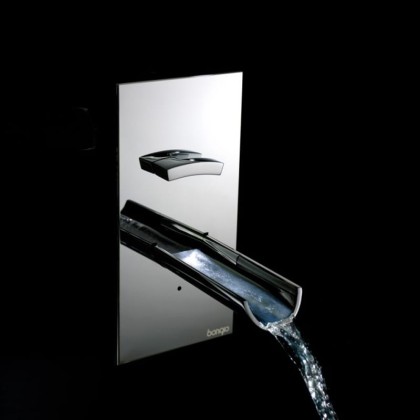 Встраиваемый смеситель для раковины с подсветкой излив Bongio Acquaviva luce, цвет: хром