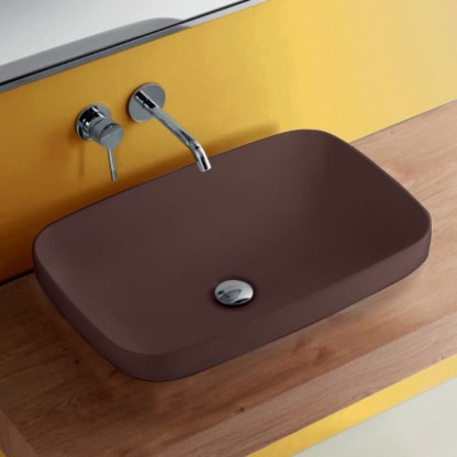 Kerasan Tribeca Раковина 60х38 см, без отв., встраиваемая/накладная, цвет: Borgogna matt