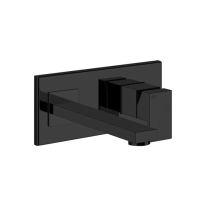 Gessi Rettangolo Смеситель для раковины, встраиваемый, однорычажный, излив 206мм, внешние части, цвет: Black XL