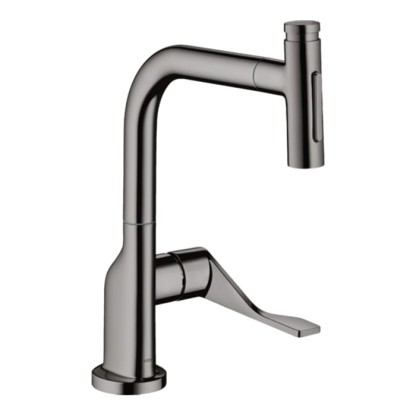 Axor Citterio Select Смеситель для кухни, на 1 отв., с вытяжным изливом, цвет:  полированный черный хром