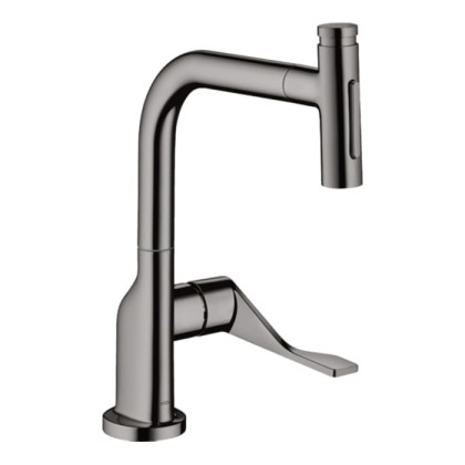 Axor Citterio Select Смеситель для кухни, на 1 отв., с вытяжным изливом, цвет:  полированный черный хром