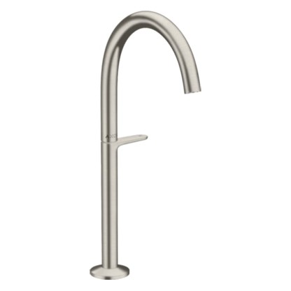 Axor One Смеситель для раковины Sel 260, на 1 отв., высокий, с донным клапаном Push-Open, цвет: сталь