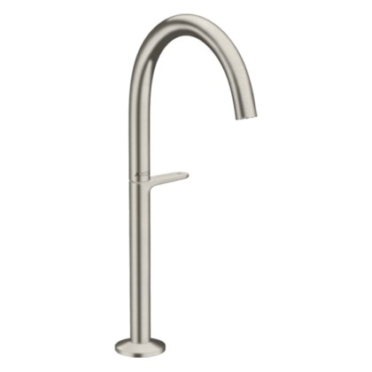 Axor One Смеситель для раковины Sel 260, на 1 отв., высокий, с донным клапаном Push-Open, цвет: сталь