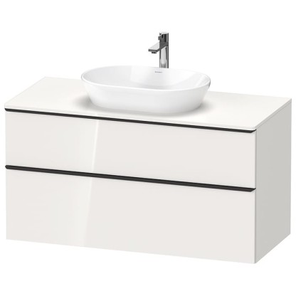 Duravit D-Neo Тумбочка подвесная 64.4x120x55 см, раковина, 2 ящика, цвет: белый высокоглянцевый