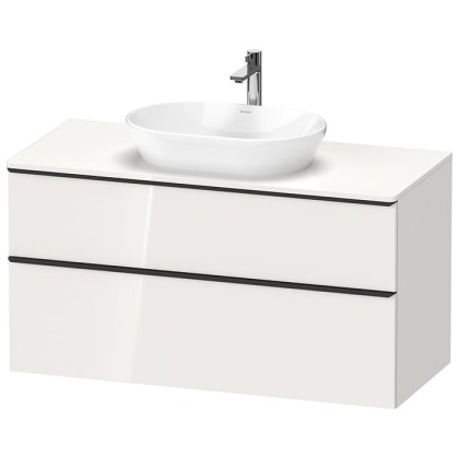 Duravit D-Neo Тумбочка подвесная 64.4x120x55 см, раковина, 2 ящика, цвет: белый высокоглянцевый