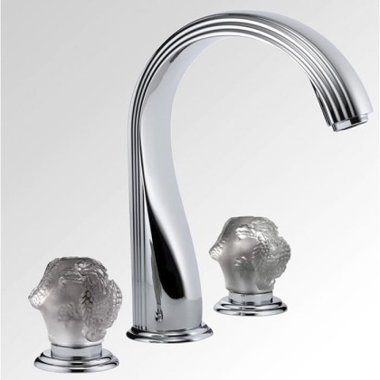 THG Dragon Moon Смеситель для ванны, 3 отв., цвет: хром/хрусталь