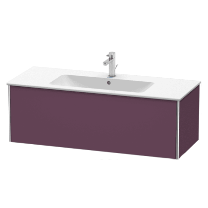 Duravit XSquare Тумба подвесная, 121х47.8х40см, с раковиной, с 1 выдв ящик, цвет: тёмно-лиловый