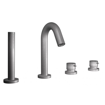 Bongio Time 2020 Смеситель для ванны, встраиваемый, с душевым к-том, цвет: нержавеющая сталь