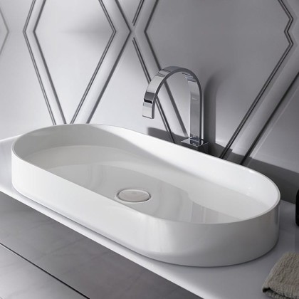 Burgbad Crono Раковина 80x40 см, без отв., накладная, цвет: белый