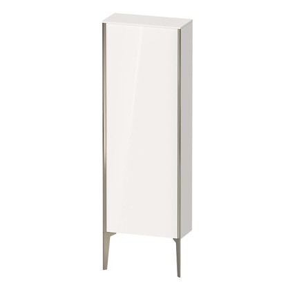 Duravit XViu Шкаф подвесной 50x24x133см, с 1 дверью, 3 стеклянными полками (петли слева), цвет: белый глянцевый/champagne matt