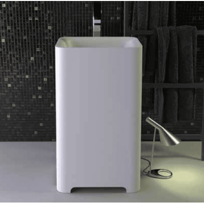 KNIEF Feel Раковина 53х43х90 см, без отв., отдельностоящая, выпуск в пол, цвет: белый матовый