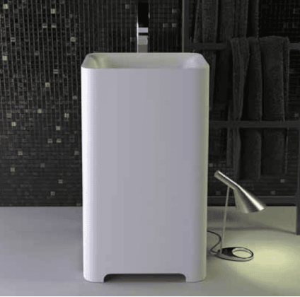 KNIEF Feel Раковина 53х43х90 см, без отв., отдельностоящая, выпуск в пол, цвет: белый матовый